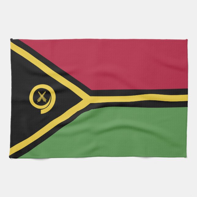 Vanuatu flag tea towel (Horizontal)