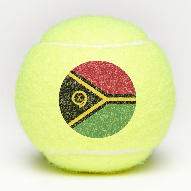 Vanuatu flag tennis balls (Front)