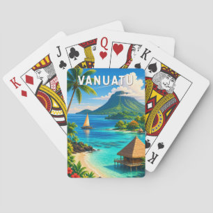 Vanuatu Illustration Travel Art Vintage Playing Cards