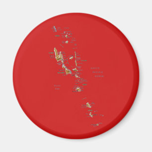 Vanuatu Map Magnet
