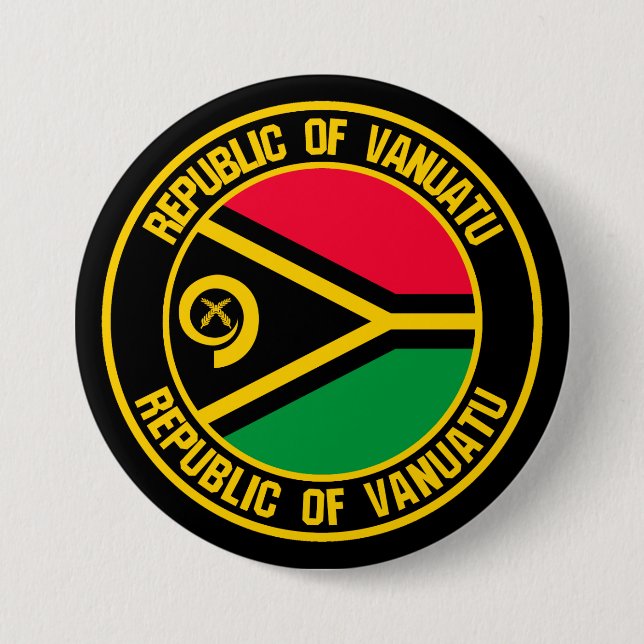 Vanuatu Round Emblem 7.5 Cm Round Badge (Front)