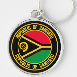 Vanuatu Round Emblem Key Ring
