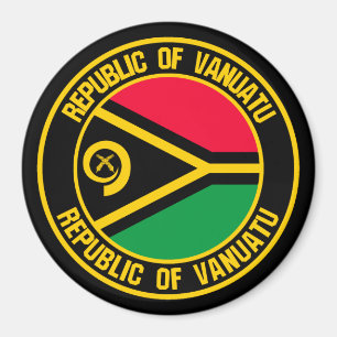 Vanuatu Round Emblem Magnet