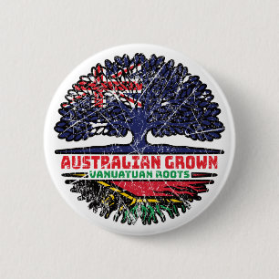 Vanuatu Vanuatuan Vanuan Australian Australia Tree 6 Cm Round Badge