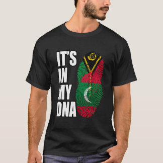 Vanuatuan And Maldivian Mix Heritage Dna Flag T-Shirt