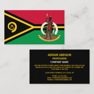 Vanuatuan Flag & Coat of Arms, Flag of Vanuatu Business Card