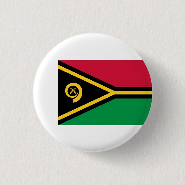 Vanuatuan Flag, Flag of Vanuatu 3 Cm Round Badge (Front)