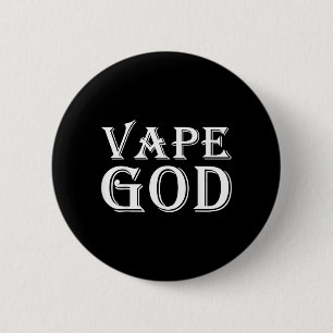 Vape God Funny Vaping Costume For Anti Smokers Who 6 Cm Round Badge