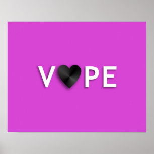 Vape Heart Retro Premium Posters