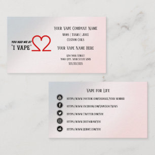 VAPE I VAPE Business Social Media Business Card