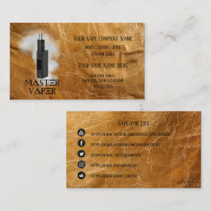 VAPE    Leather Box Mod Business Social Media Card