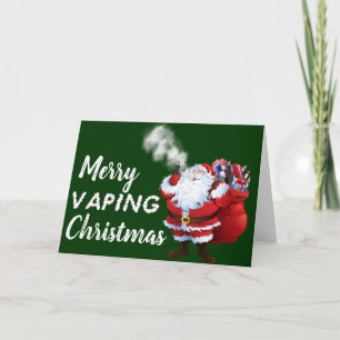 VAPE    Merry Vaping Santa Christmas Holiday Card