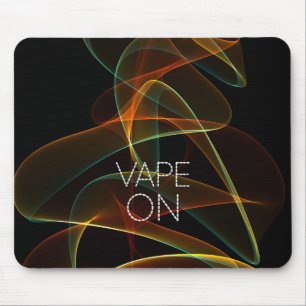 Vape On Orange Green Smoke Mouse Pad
