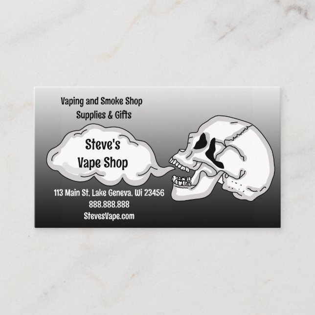 Vape Shop   Business Card (Front)
