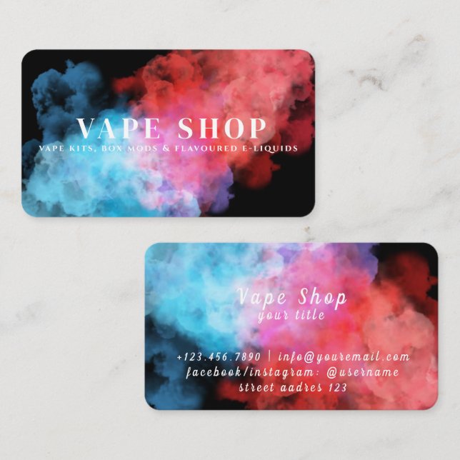 Vape Shop Business Card (Front/Back)