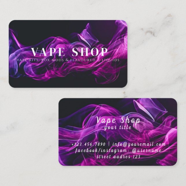 Vape Shop Business Card (Front/Back)