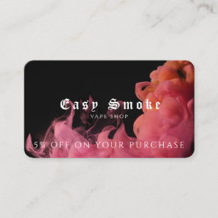 Vape Shop Business Discount Card