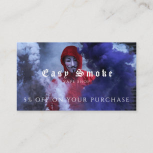 Vape Shop Business Discount Card