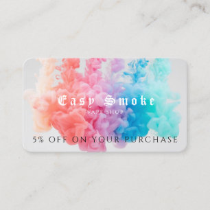 Vape Shop Business Discount Card