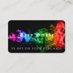 Vape Shop Business Discount Card