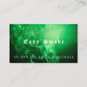 Vape Shop Business Discount Card
