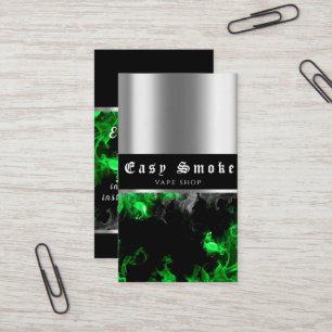 Vape Shop Colourful Green Smoke Business Card