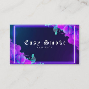 Vape Shop Neon Business Card