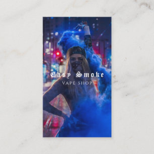 Vape Shop Smoke Black Business Card