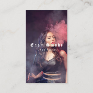 Vape Shop Smoke Black Business Card