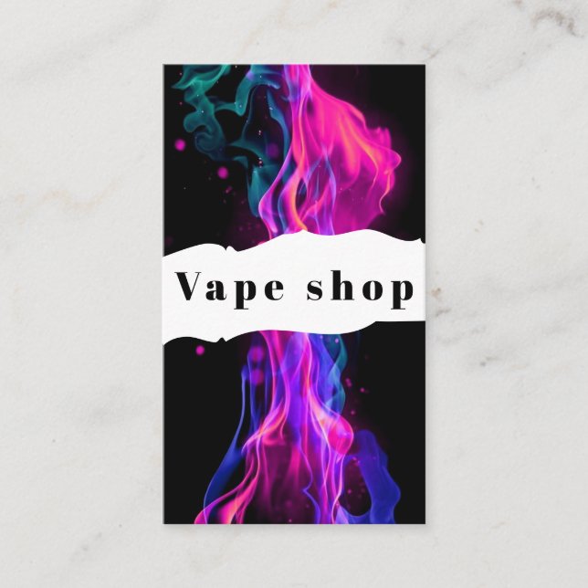 Vape Shop Smoke Cigarette Business Card (Front)