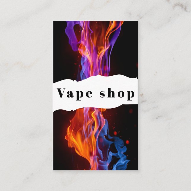 Vape Shop Smoke Cigarette Business Card (Front)