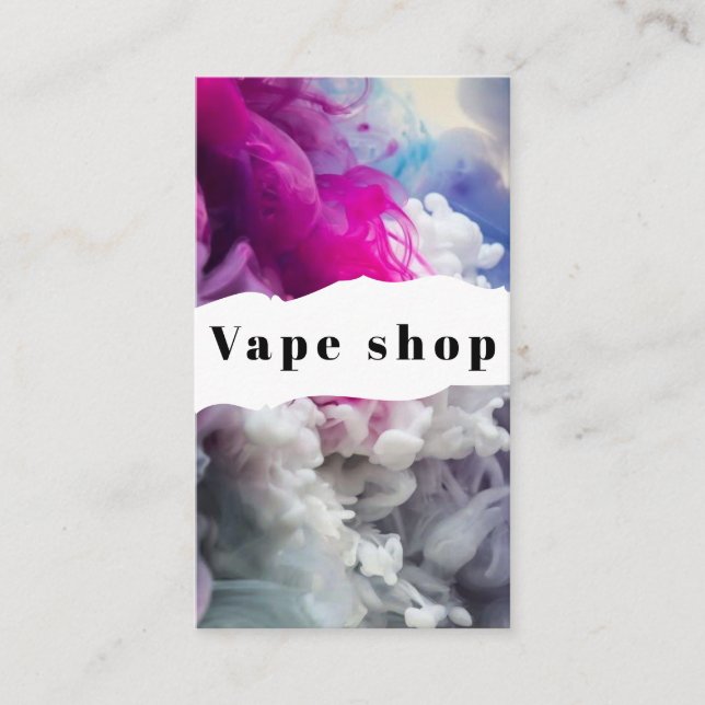 Vape Shop Smoke Cigarette Business Card (Front)