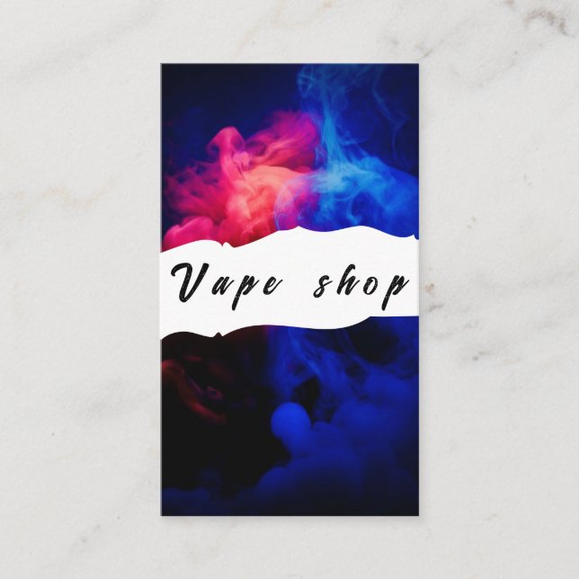 Vape Shop Smoke Cigarette Business Card (Front)