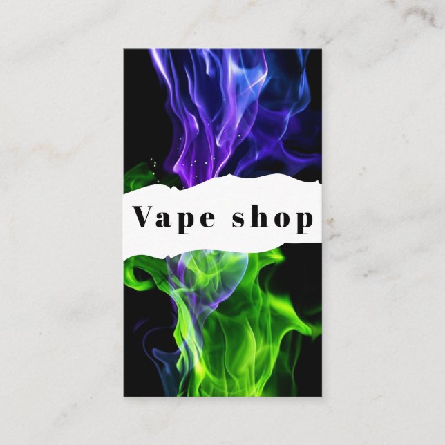 Vape Shop Smoke Cigarette Business Card (Front)