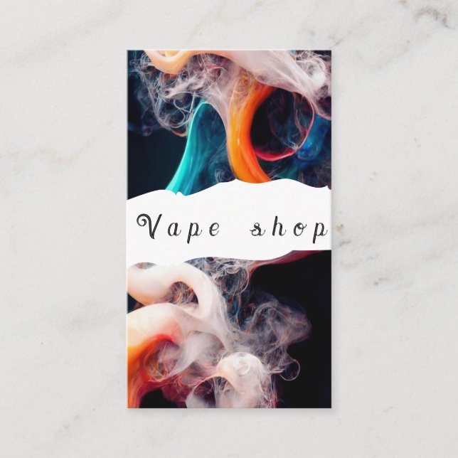 Vape Shop Smoke Cigarette Business Card (Front)
