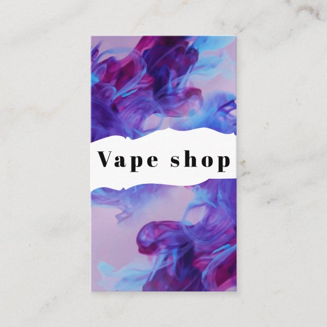 Vape Shop Smoke Cigarette Business Card (Front)