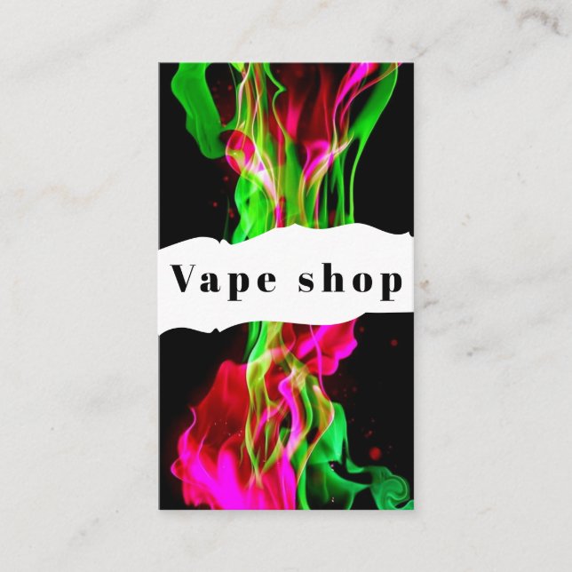 Vape Shop Smoke Cigarette Business Card (Front)