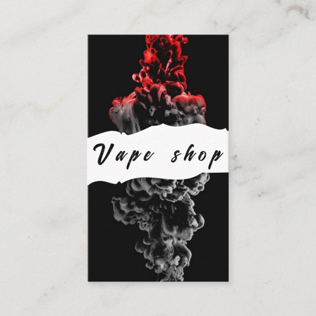 Vape Shop Smoke Cigarette Business Card (Front)
