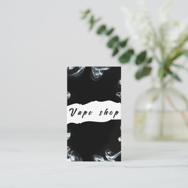 Vape Shop Smoke Cigarette Business Card (Standing Front)
