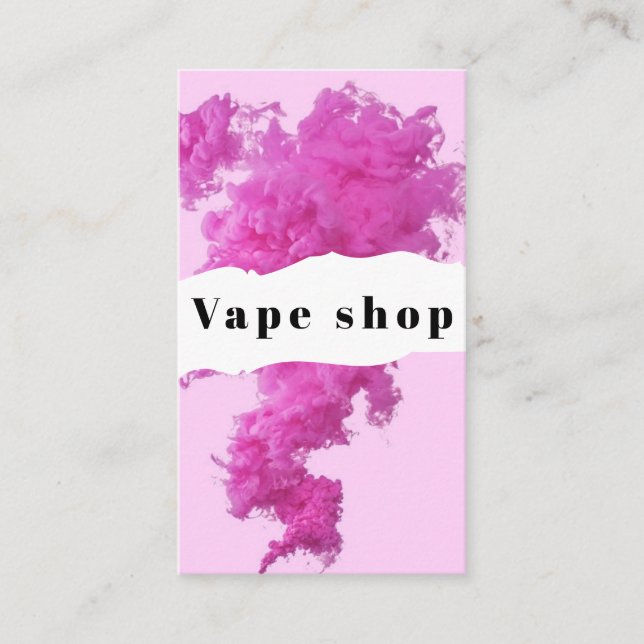 Vape Shop Smoke Cigarette Business Card (Front)