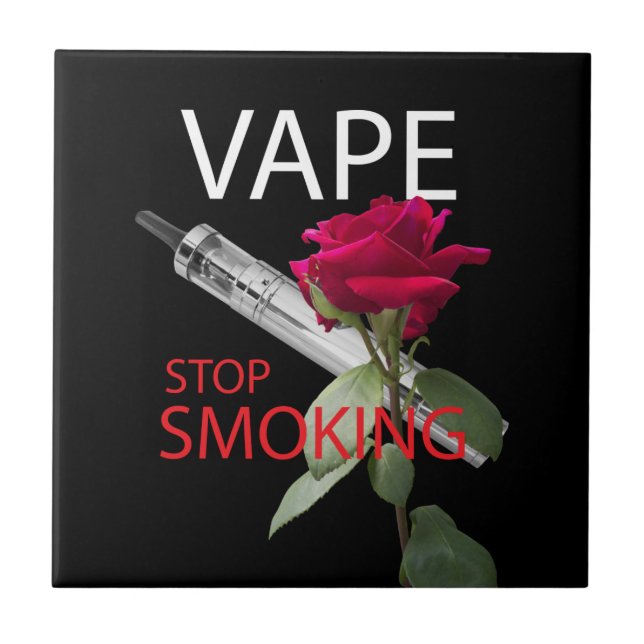 Vape. Stop smoking Ceramic Tile (Front)