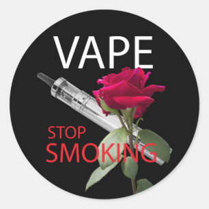 Vape. Stop smoking Classic Round Sticker