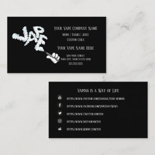 VAPE    VAPE Cloud Business with Social Media Business Card