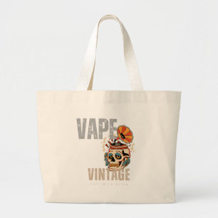 Vape Vintage: Puff with Class! Large Tote Bag
