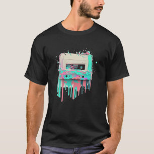 Vaperwave Aesthetic Glitch Cassette Tape Retrowave T-Shirt