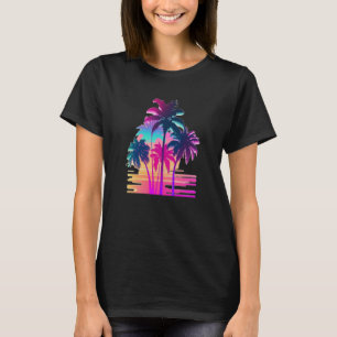 Vaperwave Aesthetic Glitch Palm Retrowave Synthwav T-Shirt