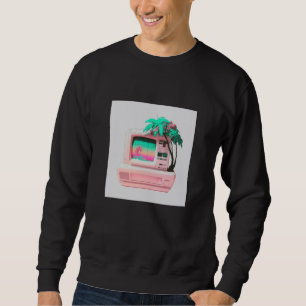 Vaperwave Aesthetic Glitch Retrowave Synthwave 12 Sweatshirt