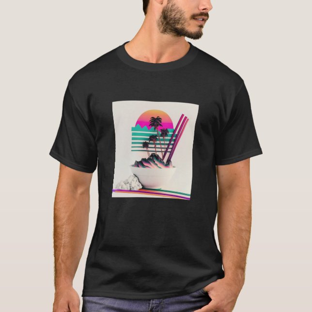 Vaperwave Aesthetic Glitch Retrowave Synthwave  1 T-Shirt (Front)
