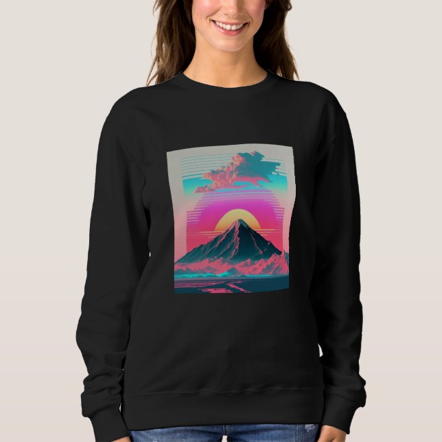 Vaperwave Aesthetic Glitch Retrowave Synthwave  2 Sweatshirt (Front)