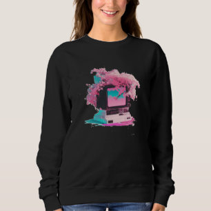 Vaperwave Aesthetic Glitch Retrowave Synthwave  5 Sweatshirt